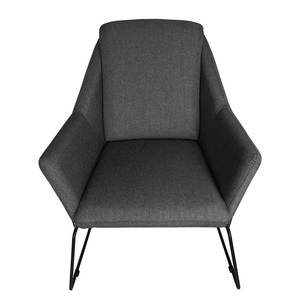 Fauteuil Belval Microvezel - Geweven stof Saba: Grijs