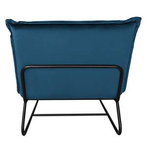 Fauteuil Mazac fluweel - Velours Ravi: Donkerblauw