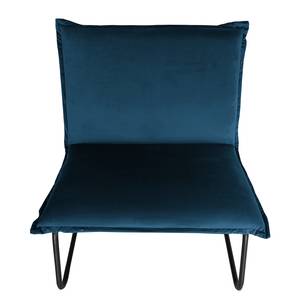 Fauteuil Mazac fluweel - Velours Ravi: Donkerblauw