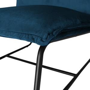 Fauteuil Mazac fluweel - Velours Ravi: Donkerblauw