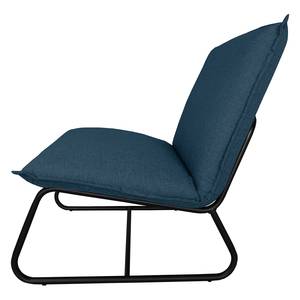 Fauteuil Mazac Microvezel - Geweven stof Saba: Marineblauw