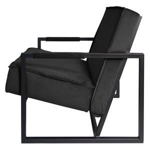 Fauteuil Novella Velours - Velours Ravi: Noir