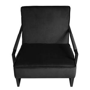 Fauteuil Novella fluweel - Velours Ravi: Zwart