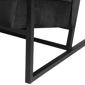 Fauteuil Novella Velours - Velours Ravi: Noir