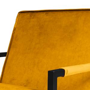 Fauteuil Novella Velours - Velours Ravi: Jaune moutarde