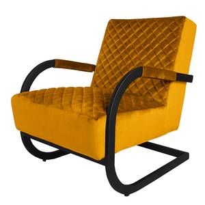 Fauteuil Liez Velours - Velours Ravi: Jaune moutarde