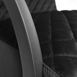 Fauteuil Liez Velours - Velours Ravi: Noir