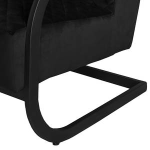 Fauteuil Liez fluweel - Velours Ravi: Zwart