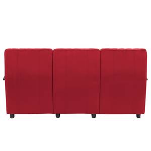 Sofa Menet (3-Sitzer) Samt - Samt Ravi: Rot