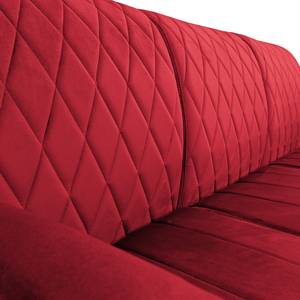 Sofa Menet (3-Sitzer) Samt - Samt Ravi: Rot