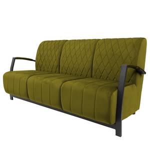 Sofa Menet (3-Sitzer) Samt - Samt Ravi: Senfgelb