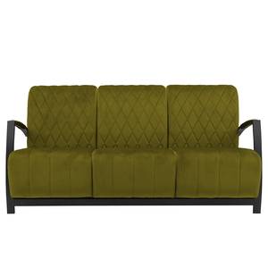 Sofa Menet (3-Sitzer) Samt - Samt Ravi: Senfgelb