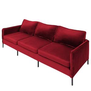 Sofa Danze (3-Sitzer) Samt - Samt Ravi: Rot