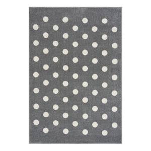 Kinderteppich Confetti Kunstfaser - Grau / Weiß - 100 x 160 cm