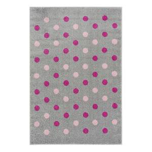 Tapis enfant Confetti Fibres synthétiques - Gris / Rose vieilli - 120 x 180 cm