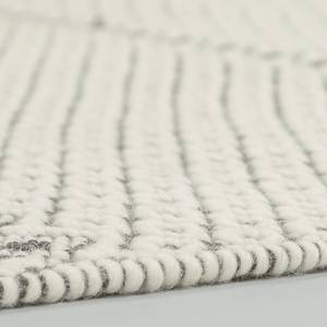 Wollteppich Claudia II Wolle / Nylon / Baumwolle - Hellgrau / Weiß - 200 x 300 cm