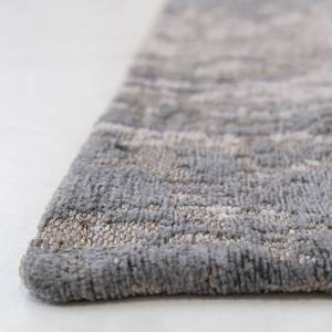 Kurzflorteppich Griff Baumwolle / Polyester - Grau / Weiß - 170 x 240 cm