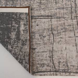 Kurzflorteppich Griff Baumwolle / Polyester - Grau / Weiß - 170 x 240 cm
