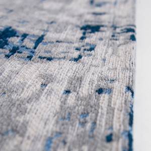 Kurzflorteppich Griff Baumwolle / Polyester - Blau / Hellgrau - 140 x 200 cm