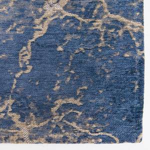 Kurzflorteppich Cracks Baumwolle / Polyester - Blau / Beige - 170 x 240 cm