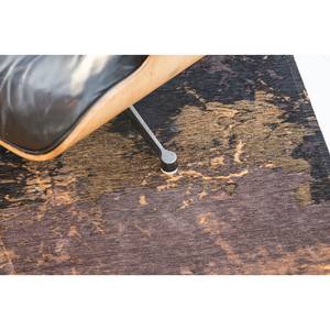 Kurzflorteppich Cracks Baumwolle / Polyester - Kupfer / Schwarz - 170 x 240 cm