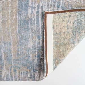 Laagpolig vloerkleed Streaks Blue katoen/polyester - 140 x 200 cm