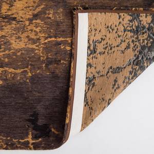 Laagpolig vloerkleed Cracks katoen/polyester - Koperkleurig/zwart - 140 x 200 cm