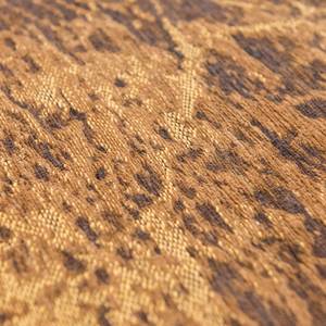 Kurzflorteppich Cracks Baumwolle / Polyester - Kupfer / Schwarz - 140 x 200 cm