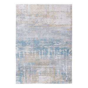 Laagpolig vloerkleed Streaks Blue katoen/polyester - 170 x 240 cm