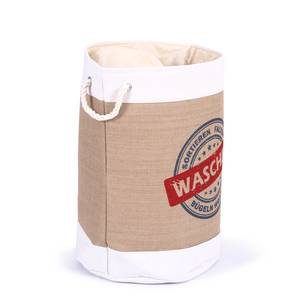 Wäschesammler Jussy III Jute / Baumwolle - Beige