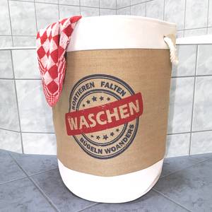 Wäschesammler Jussy III Jute / Baumwolle - Beige