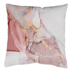Kissenbezug Marmosa Polyester - Weiß / Rosa - 50 x 50 cm
