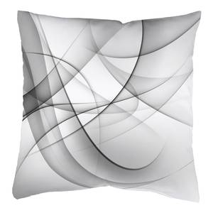 Kussensloop Pinala polyester - Wit/grijs - 40 x 40 cm