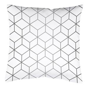 Housse de coussin Kubira Polyester - Blanc / Gris - 40 x 40 cm