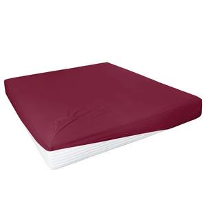 Boxspring-Elastan-Spannbettttuch Baumwolle / Elastan - Bordeaux - 150 x 200 cm