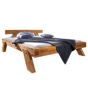 Lit en bois massif Yorkmount Marron - Bois massif - 204 x 72 x 218 cm