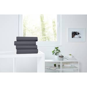 Drap-housse en jersey Lom Étoffe de coton - Anthracite - 190 x 200 cm