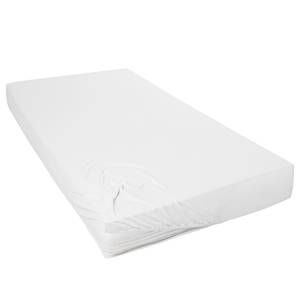 Drap-housse en jersey fin Mako Rioux Étoffe de coton - Blanc - 120 x 200 cm