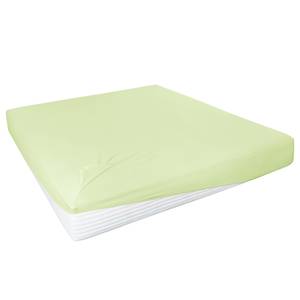 Drap-housse jersey et élasthanne Pillac Coton / Élasthanne - Vert clair - 150 x 200 cm