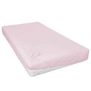 Jersey-Spannbetttuch Lom Baumwolle - Rosa - 190 x 200 cm