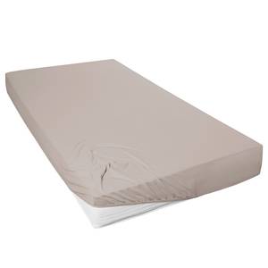 Mako-Feinjersey-Spannbetttuch Rioux 100% gekämmte Baumwolle - Beige - 190 x 200 cm