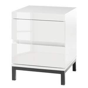 Table de chevet McLane Blanc - Bois manufacturé - Métal - 40 x 50 x 40 cm