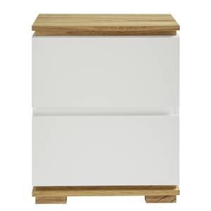 Table de chevet Hindley Blanc - Bois manufacturé - Bois massif - 48 x 59 x 40 cm