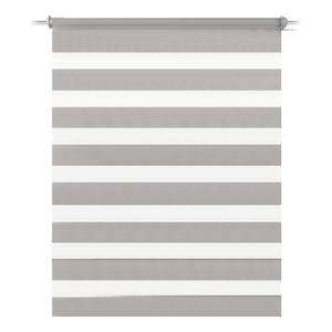 Duo-rolgordijn Zebra polyester - Grijs - 60 x 150 cm