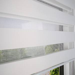 Store enrouleur Zebra Polyester - Blanc laine - 90 x 150 cm