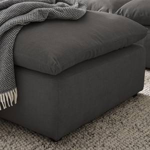 Repose-pieds Velada Tissu - Gris foncé - Largeur : 84 cm