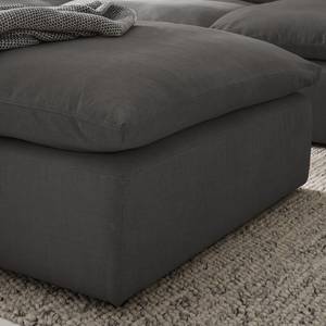 Repose-pieds Velada Tissu - Gris foncé - Largeur : 102 cm