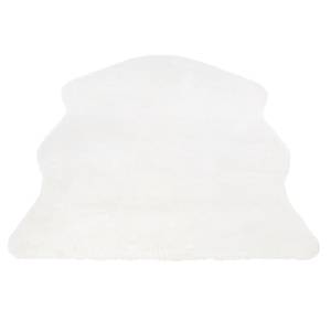 Teppich Lamskin Polyester - Weiß
