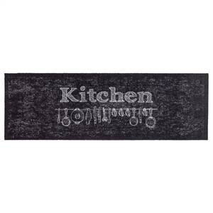 Tapis de couloir Miabella Kitchen Fibres synthétiques - Noir