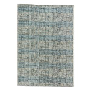 Tapis Imola Fibres synthétiques - Bleu - 67 x 130 cm